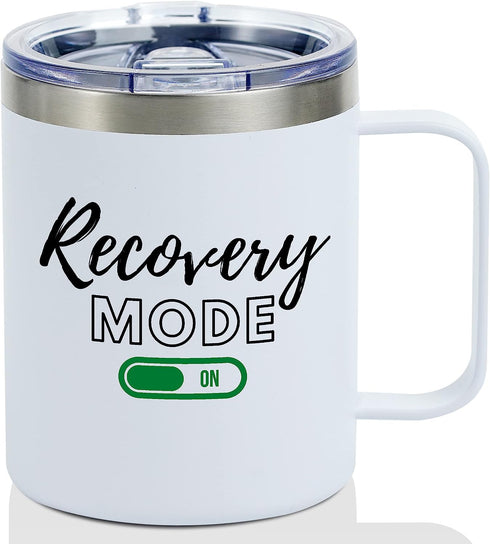 12oz Insulated Mugs with Lid- After Surgery Get Well Soon Gift for Friends with Cancer / Chemo Patients